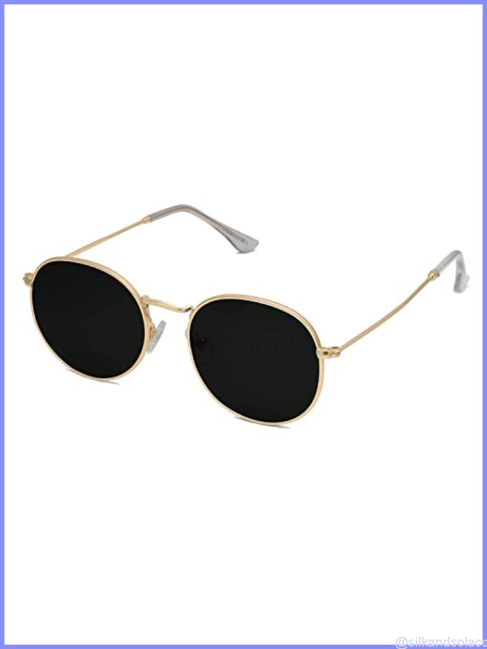 Round Polarized Sunglasses with Stainless Steel Frame UV Protection